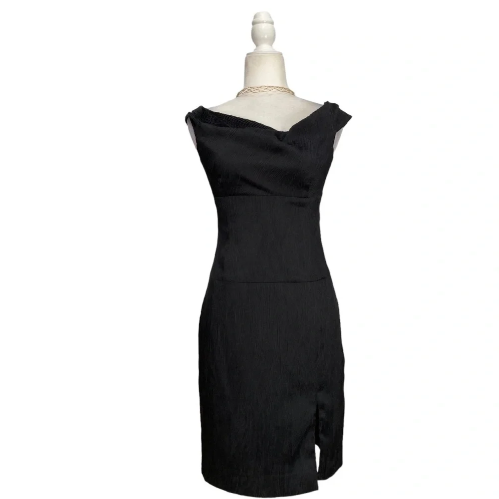 Black Halo Black Sheath Cocktail Dress - Picture 2 of 13